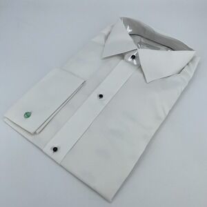 Eton Dress Shirt Mens XL 17 1/2 - 44 White Long Sleeve Slim Fit Collar Button Up
